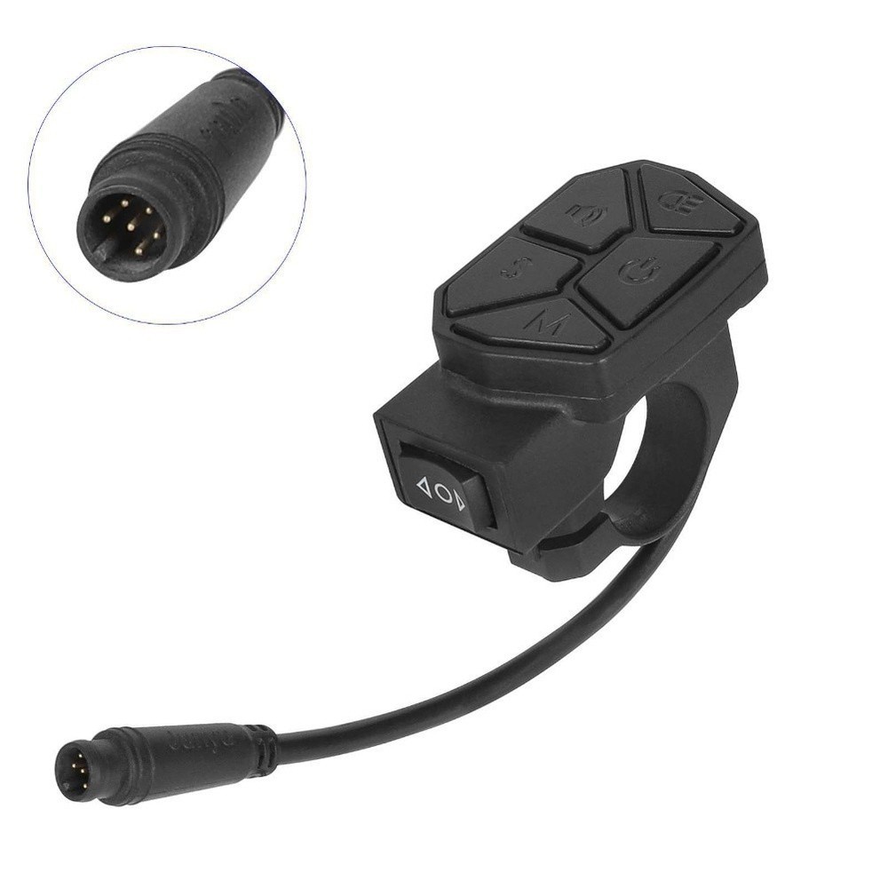 Electric Scooter Control Button 7 Function Waterproof Plastic Shell 6 Pin