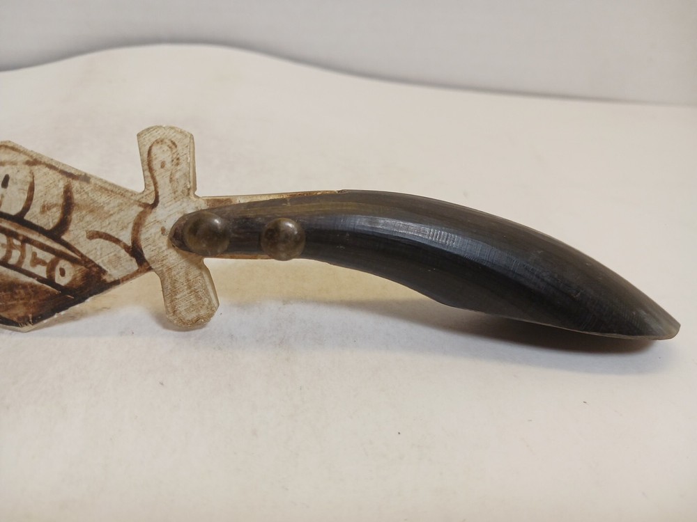 Vintage Bone Knife With Horn Handle