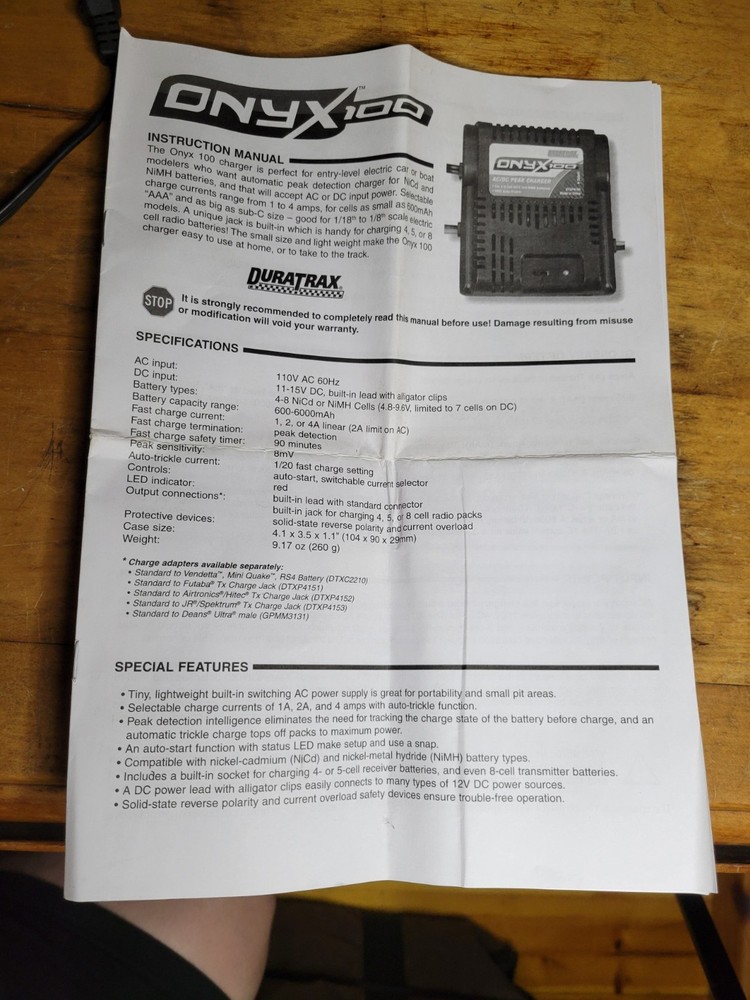 Onyx 100 AC/DC Charger