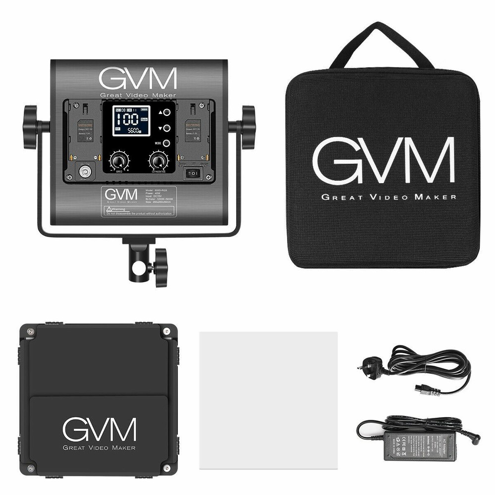 GVM 800D-RGB LED Video Light Panel Studio Photography Lighting with APP Control