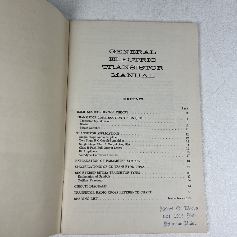 General Electric Transistor Manual 1st Edition Circuits Apps Specifications