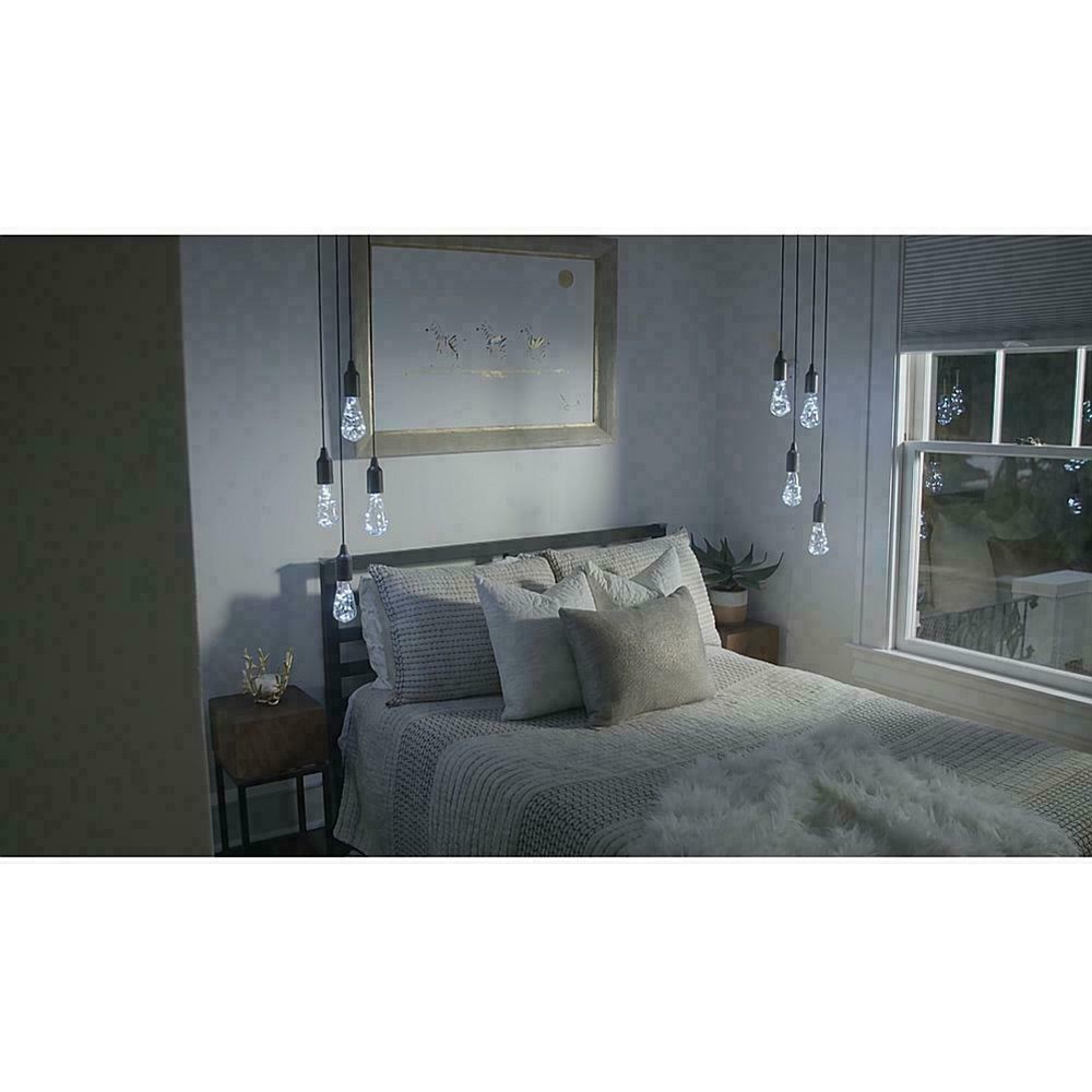 Improvements 4-Pack LED Edison Firefly Fairy Pull Lights w/ Remote, Aged Bronze