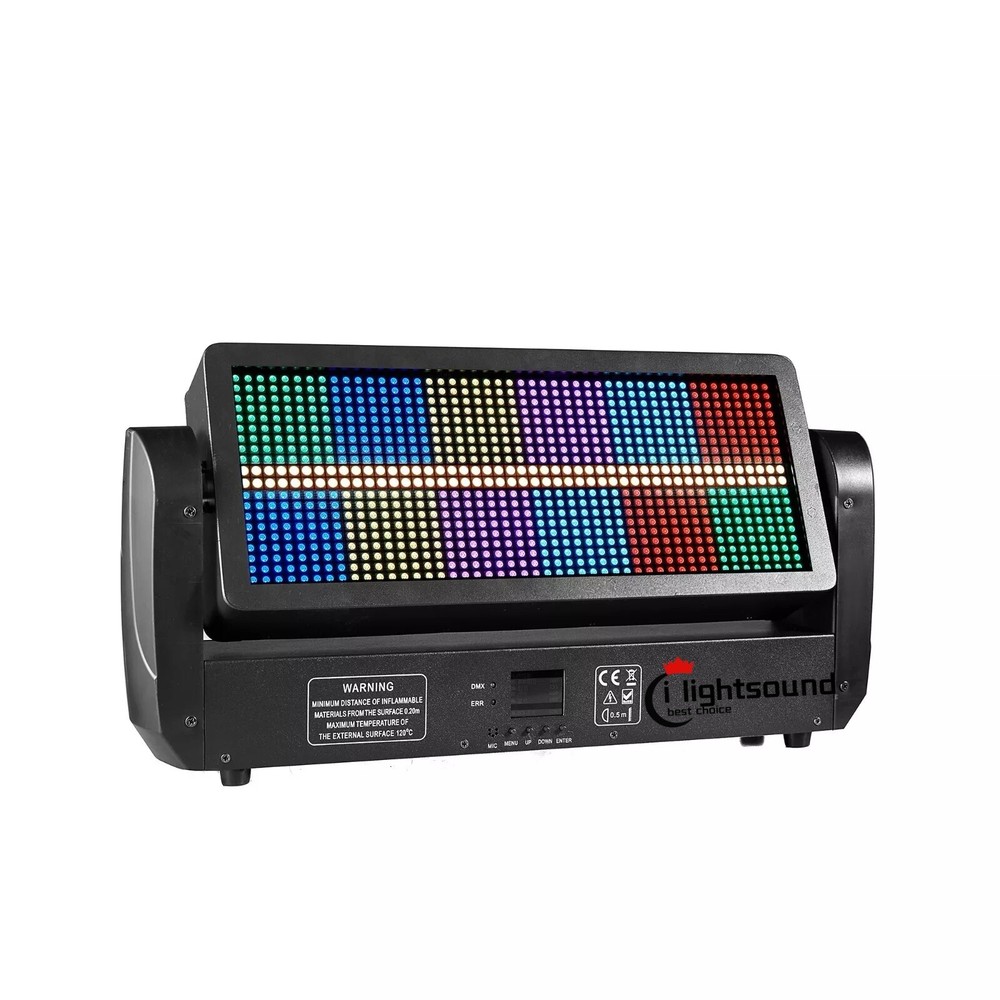 2x300W Strobe Light LED Moving Head Wash Effect 12+12 segment stroboscopic panel