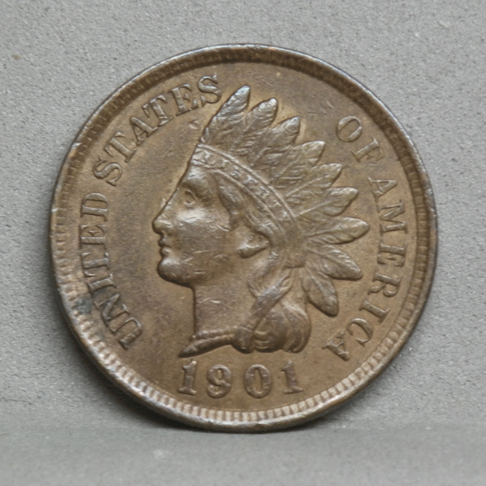 1901 INDIAN HEAD CENT, XF  (W-53)