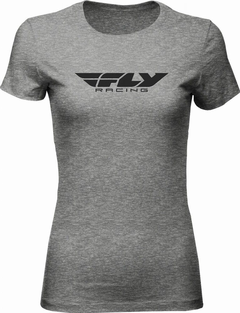 WOMEN'S FLY CORPORATE TEE DARK GREY HEATHER LG