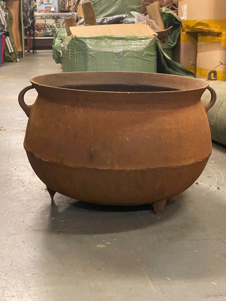 Antique 3 Legged Cast Iron 21" Caldron