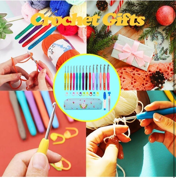 A-3 14 Piece Yarniss Crochet Hooks Set - MultiColor