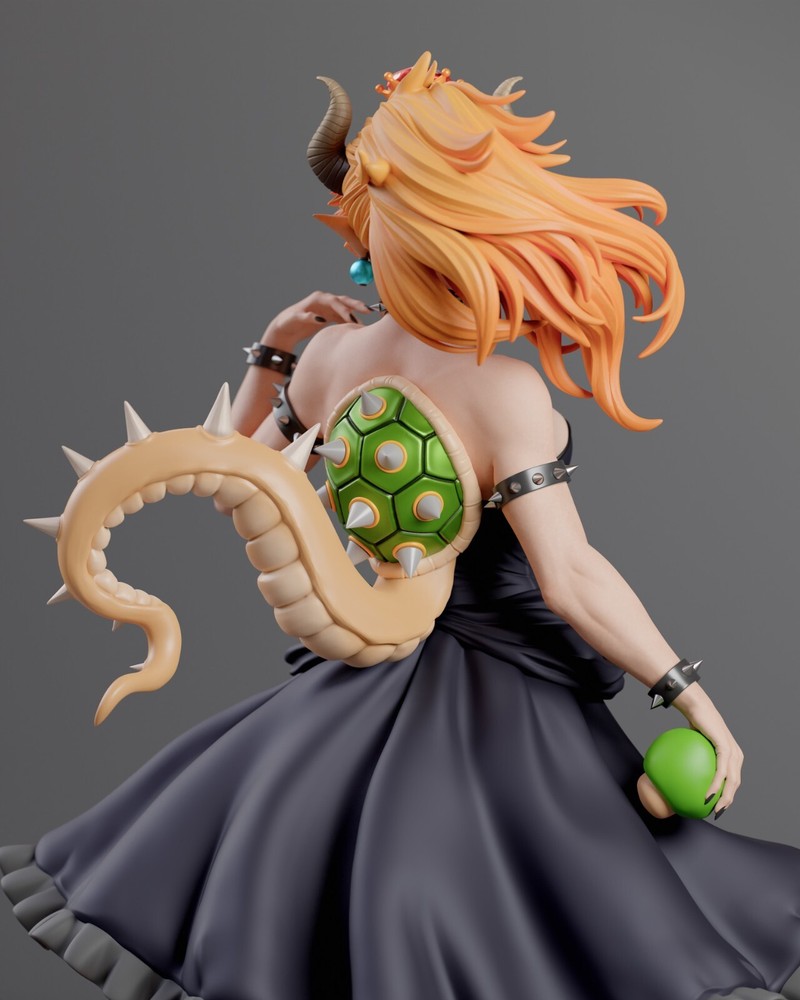 Bowsette Statue 3D Print Unpainted/Unassembled