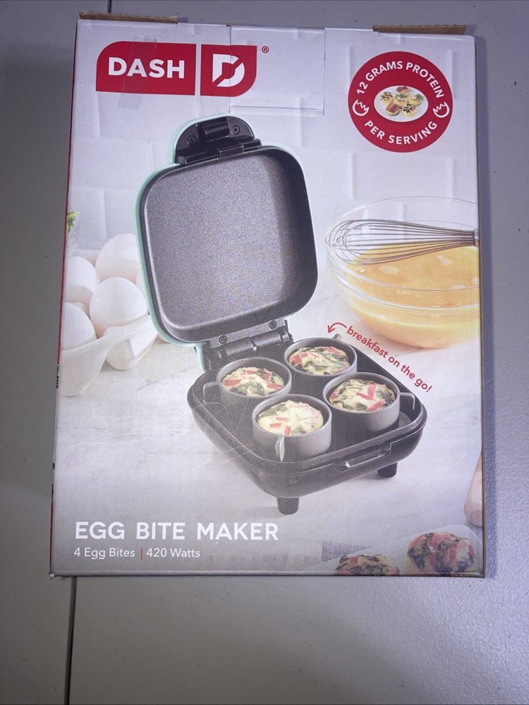 Dash Egg Bite Maker - Light Blue Aqua Teal Countertop Egg Cooker A-5