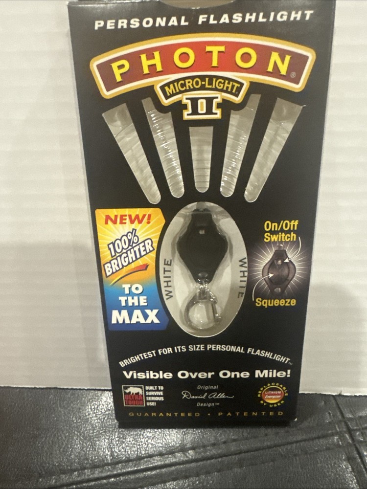 Photon Micro-Light II w/ Unbreakable Ultra-Bright LED Bulb Open Box