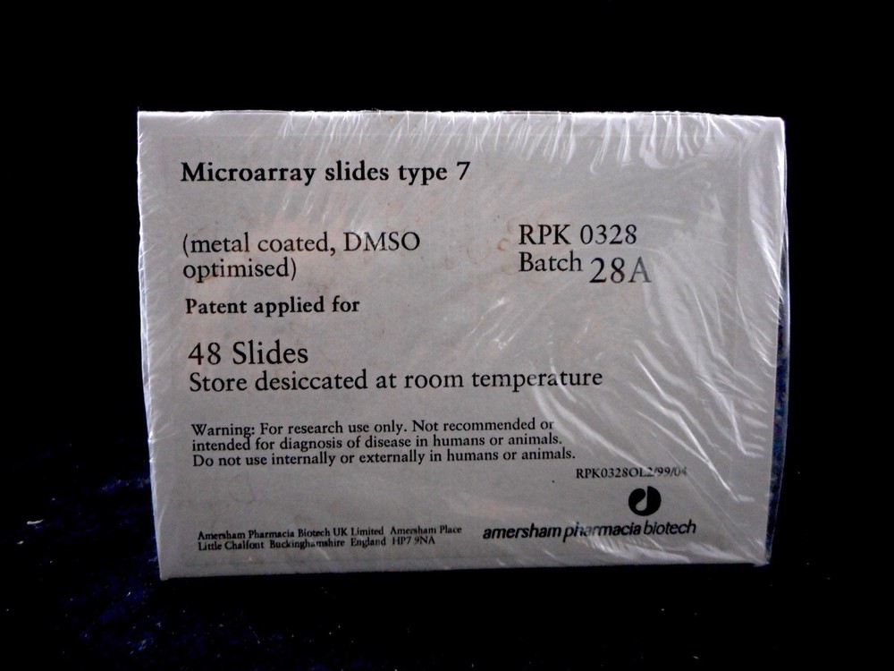 AMERSHAM Microarray Barcoded Slides Type 7 Star Metal Coated DMSO Optimized BOX