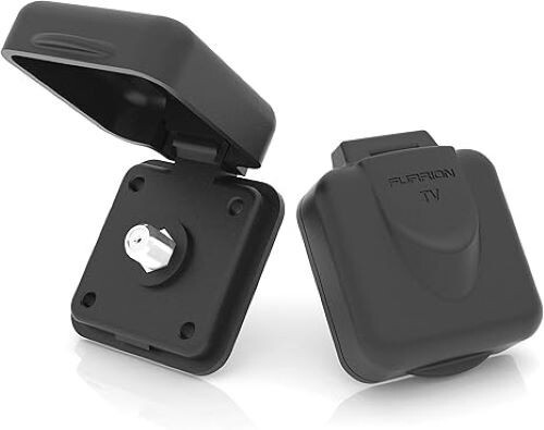 Furrion Mini TV/SAT Inlet Square W/F-Type Connector for Coaxial Cable Feed RV