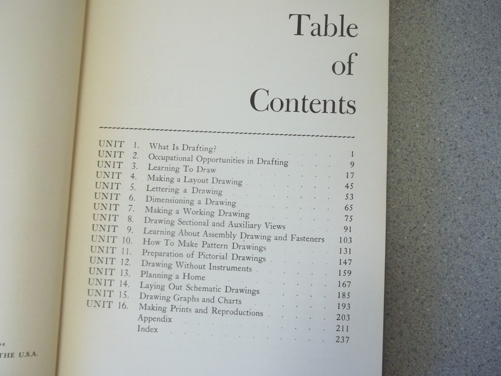 Architectural Drafting book and drafting tools ATS 1955 Beukema, Dietzgen