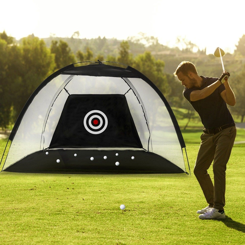 Golf Net 79" Backyard Driving Chipping Training Aid + Target, Mat, Balls