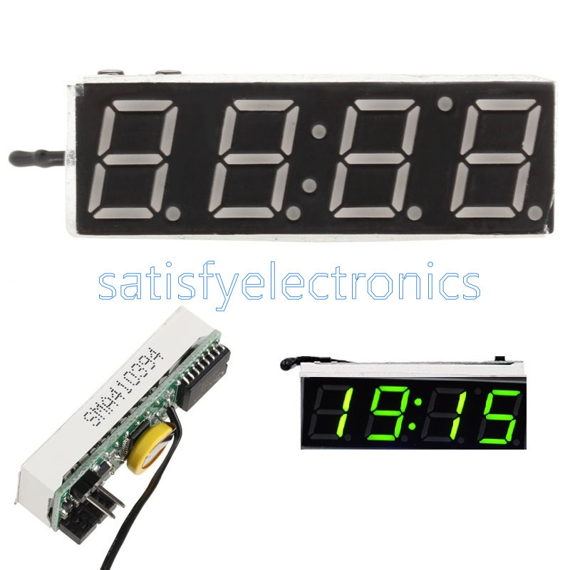 3 in 1 Green LED DS3231SN Digital Clock Temperature Voltage Module Electronic