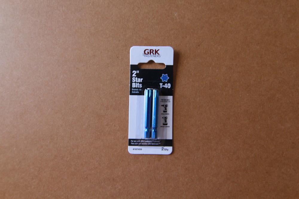 (3) GRK Fasteners 2" T-40 Star/Torx Bit 2-pk