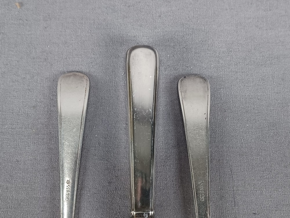 Jakob Grimminger German 835 Silver & Rostfrei Knife Fork & Spoon Set