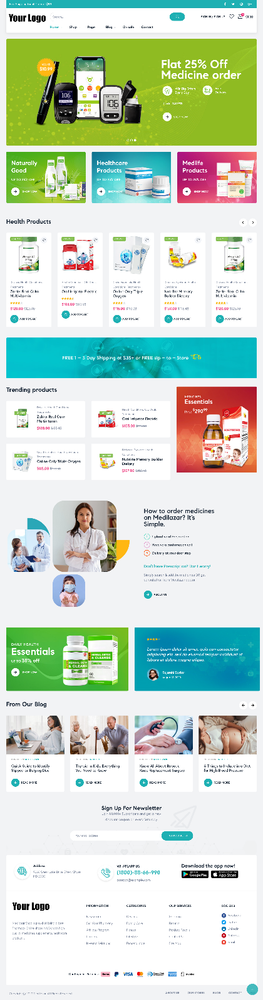 Pharmaceutical Website Design with Free 5GB VPS Web Hosting