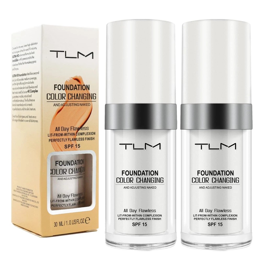 TLM Colour Changing Foundation, 2Pack Flawless Color White