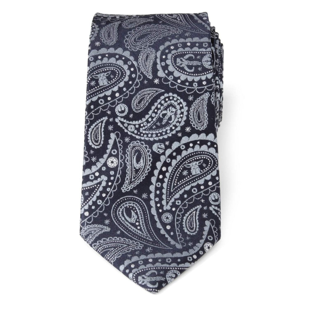 Star Wars Mandalorian Blue Paisley Tie