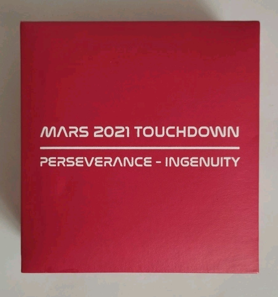 MARS 2021 Touchdown Perseverance Ingenuity Titanium Coin - Fiji 1/2 Dollar