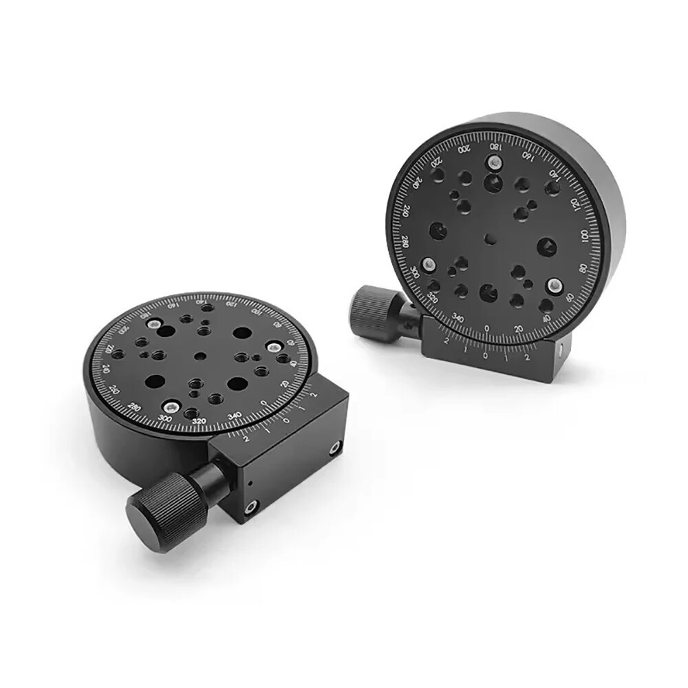 Manual Rotary Stage R Axis 360 Degree Rotating Platform Angle Adjustment 100MM