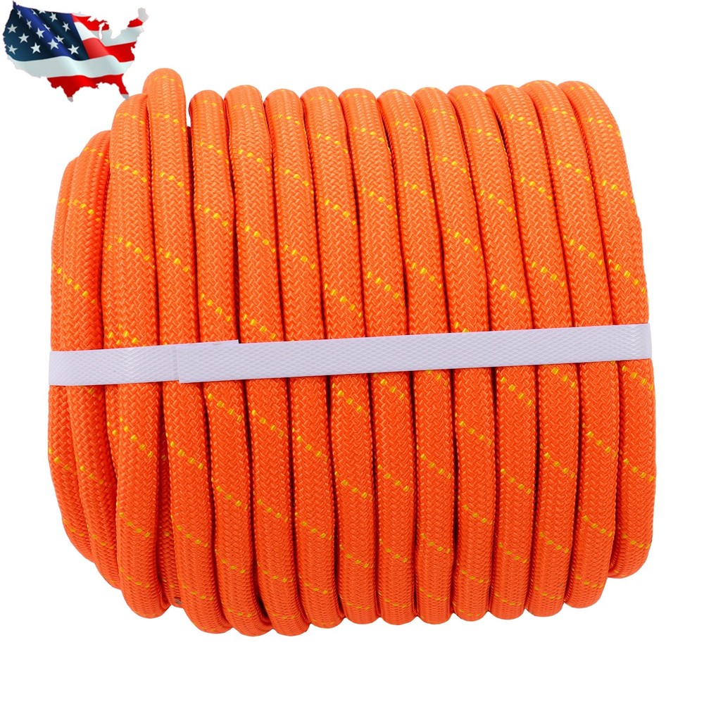 Pulling Rigging Line 1/2" × 125' Double Braid Nylon Polyester Arborist Bull Rope