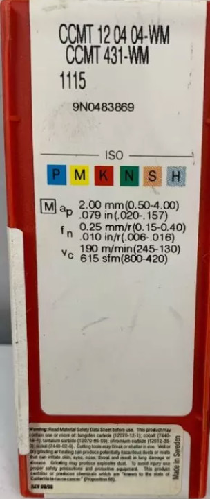10 PCS  ORIGINAL  INSERTS   CCMT120404-WM 1115