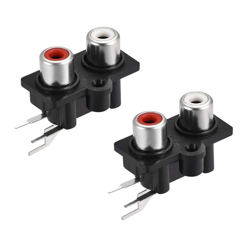 Good Quality 2PCS RCA Female Socket Panel Mount Connector for Home Audio Systems