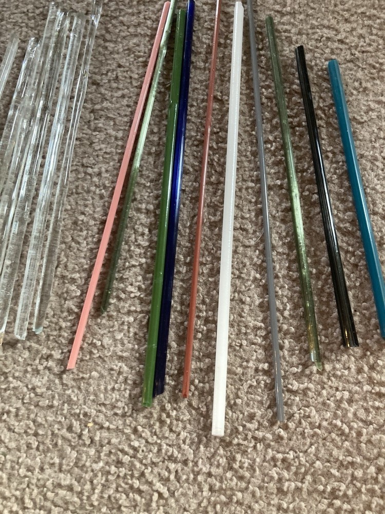 Devardi Glass 1.5Lbs. 23 pcs. Assorted Borosilicate Rods Lampworking, Blowing