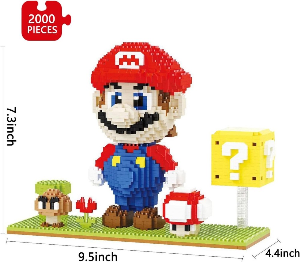 Super Mario Magic Blocks Set,2000 Pcs Mini Building Blocks Challenging Game Gift