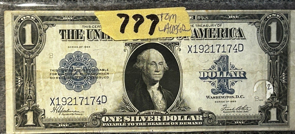 1923 $1 Silver Certificate Blue Seal