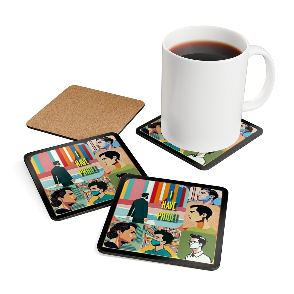 I Have Pride Corkwood Coaster Set