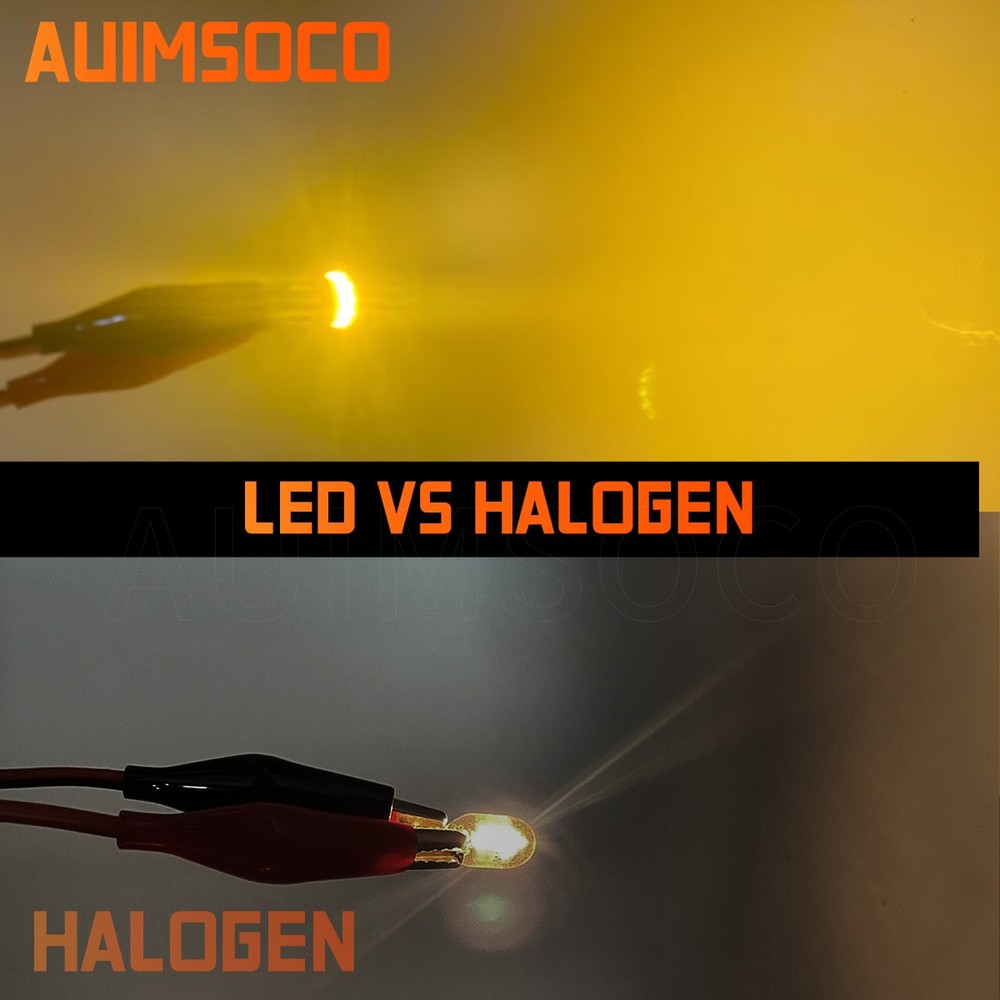 2x Amber Yellow Orange Canbus LED Bulb T10 W5W 3030 10SMD Car Side Wedge Light