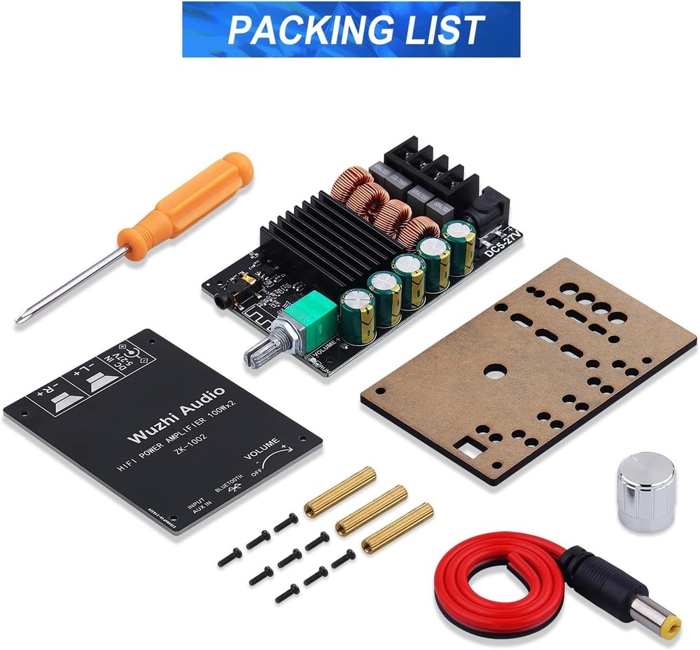 200W HiFi Bluetooth Audio Amplifier Board with AUX - Mini Power Module for Home