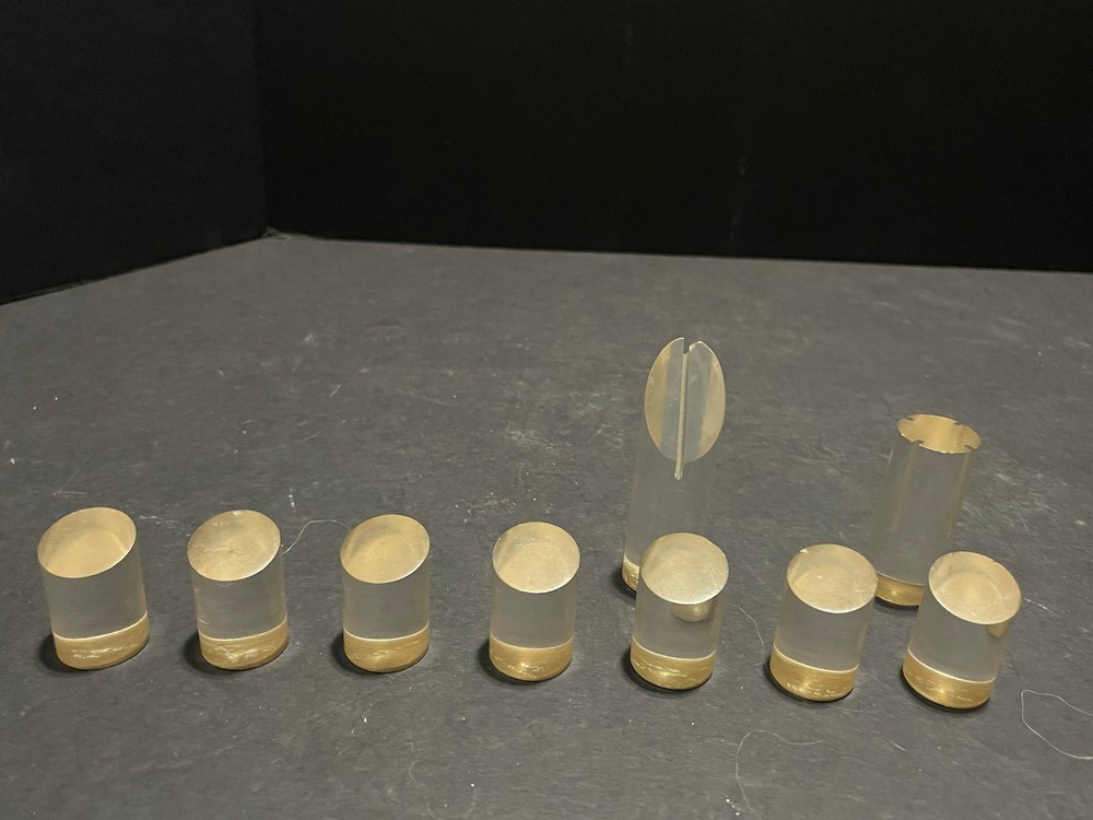 1" ROUND - LUCITE - CHESS PIECES