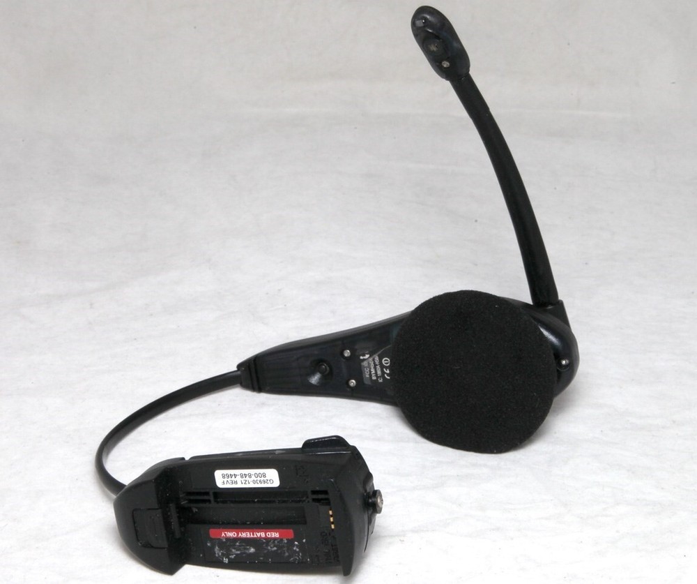 HME HS6000 RED Wireless Drive Thru Intercom Headset Works Great With Battery OEM