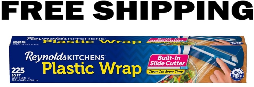 Reynolds Kitchens Quick Cut Plastic Wrap 225 Square Feet