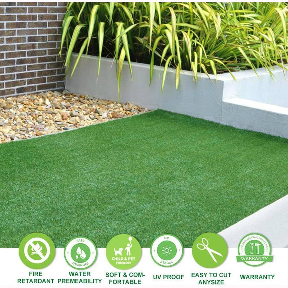 Realistic 6.5 Ft. X 10 Ft. Green Artificial Grass Turf