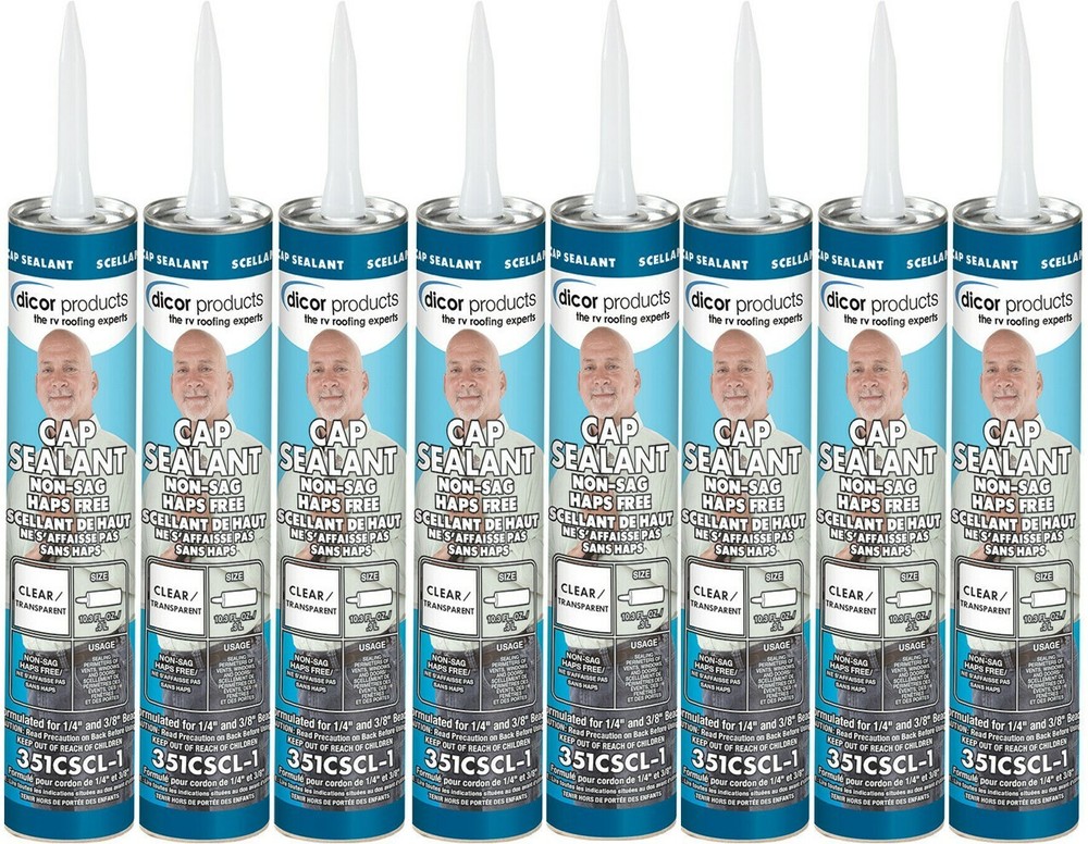 Dicor 351CSCL-1 QTY.8, HAPS Free Non-Sag Sealant, Clear, 10.3 OZ