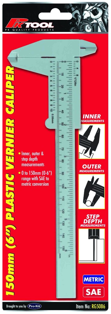 RG5086 - PkTool - 150mm (6”) PLASTIC CALIPER