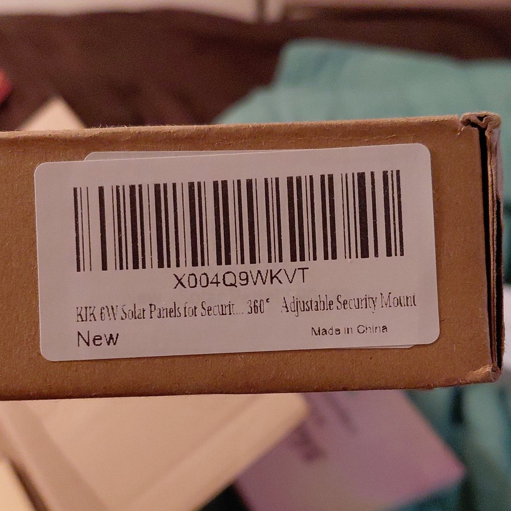 KJK 6W 6V Solar Panel with 360° Adjustable Security Mount for Security