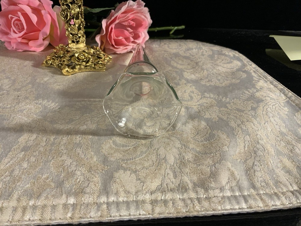 Vintage Matson Rose Ormolu Hollywood Regency Bud Vase 8 1/2"
