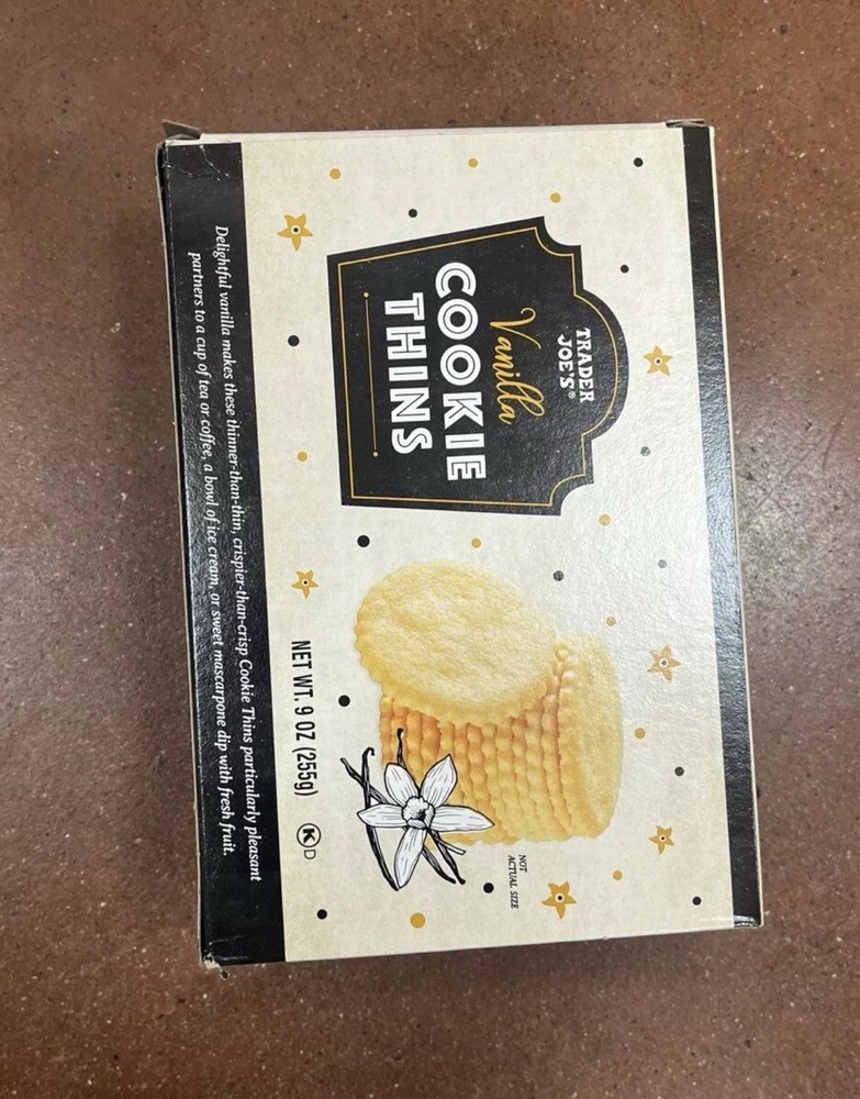 3 🤎 Boxes Trader Joe's Vanilla Cookie Thins 9oz Each Box