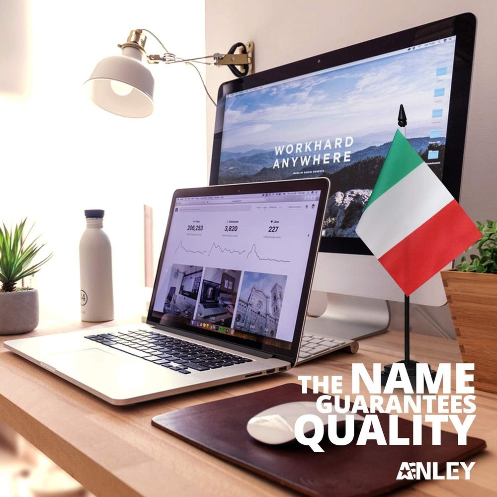 Italy desktop table flag with stand