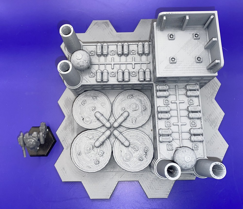Chemical Plant w/ Hex Base, Tabletop Terrain Battletech (6mm)