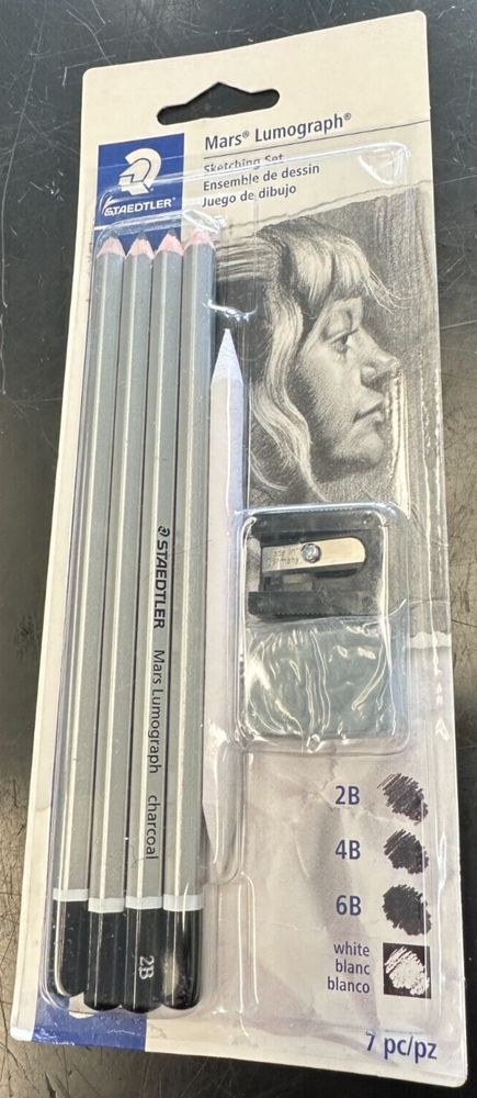 Charcoal Pencil Sketching Set 7/Pkg-Mars Lumograph