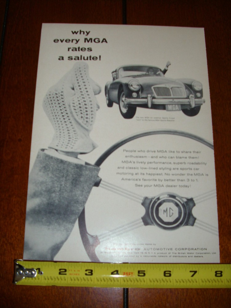 1958 MGA ORIGINAL AD