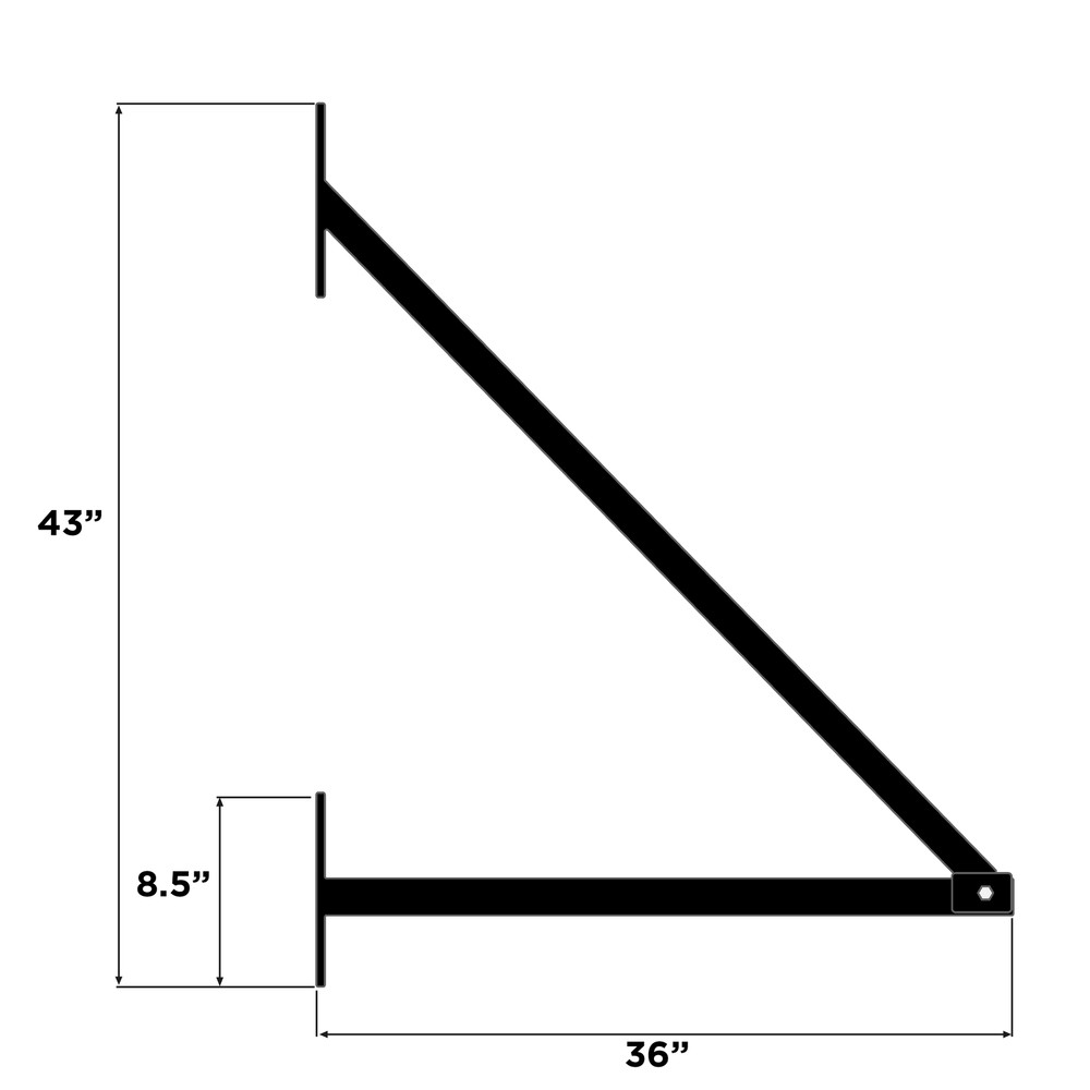 ALEKO Side Frame Extension Bracket Hardware For Sliding Gate