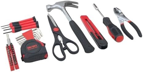 Household tools kit with storage toolbox